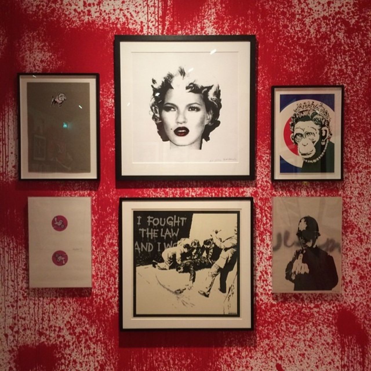 "These are six Banksy prints from a show I did for Sotheby's S2 in 2014, taken from my personal collection. I warned Sotheby's how busy the show would be but I'm not sure they believed me... They had over 15,000 people in two weeks. I think it was one of the busiest shows they've ever had."