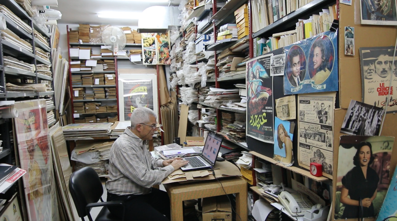 Abboudi Abou Jaoude sits in his office in Hamra, Beirut. 