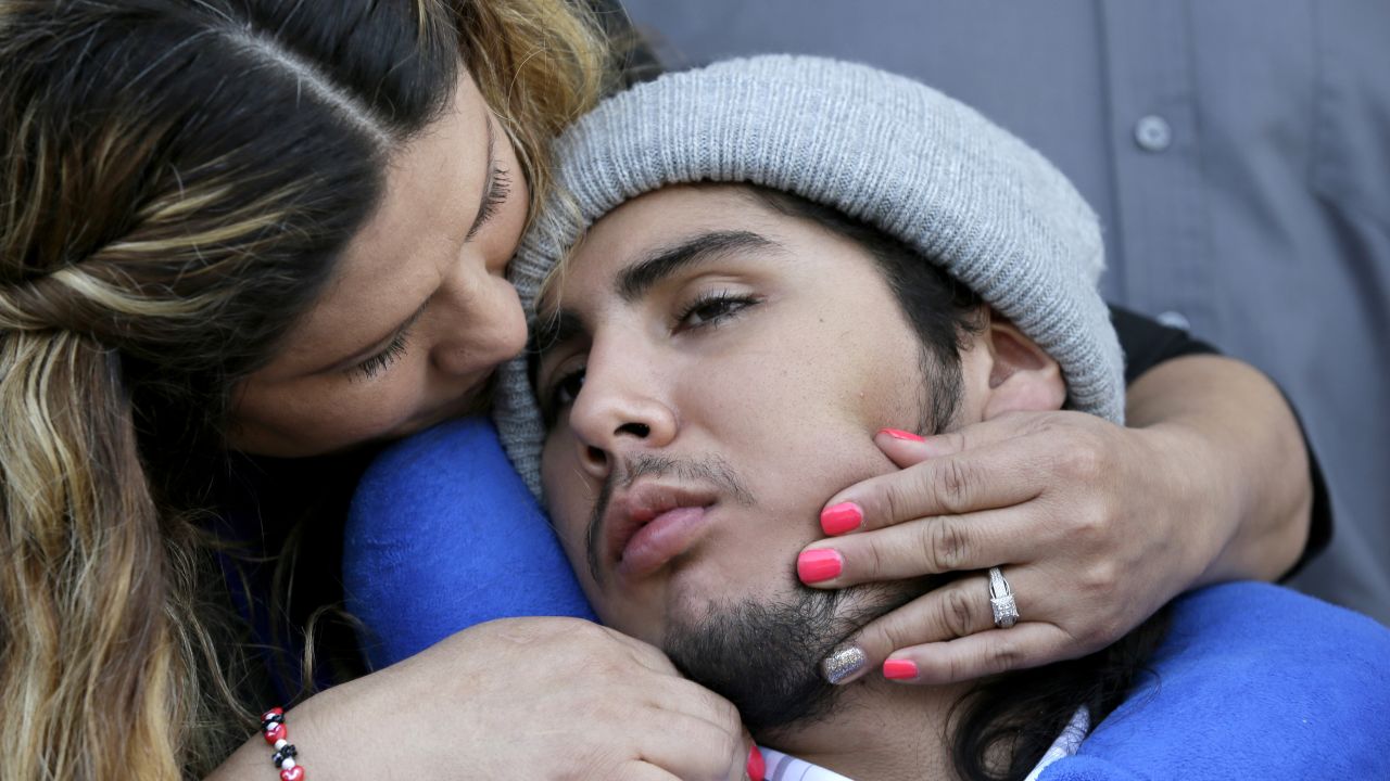 Sergio Molina is hugged by his mother, Maria Lemus, after a juvenile court hearing for Ethan Couch on Friday, February 19. Molina was disabled in a deadly drunken-driving crash that Couch was convicted of in 2013. The case made national news when a judge sentenced Couch to 10 years probation instead of jail time. During the trial, Couch's lawyers used an "affluenza" defense, suggesting he was too rich and spoiled to understand the consequences of his actions. But a Texas judge just recommended that Couch's probation <a href="http://www.cnn.com/2016/02/19/us/texas-affluenza-ethan-couch/" target="_blank">be transferred from juvenile court to adult court</a> -- a long-expected move that prosecutors say could see him serve more jail time.