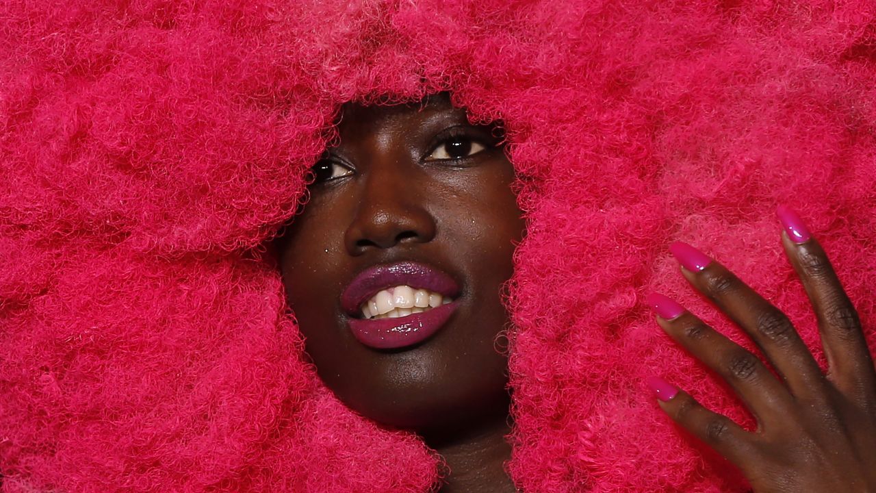 A model takes part in the Ashish catwalk show during London Fashion Week on Monday, February 22.