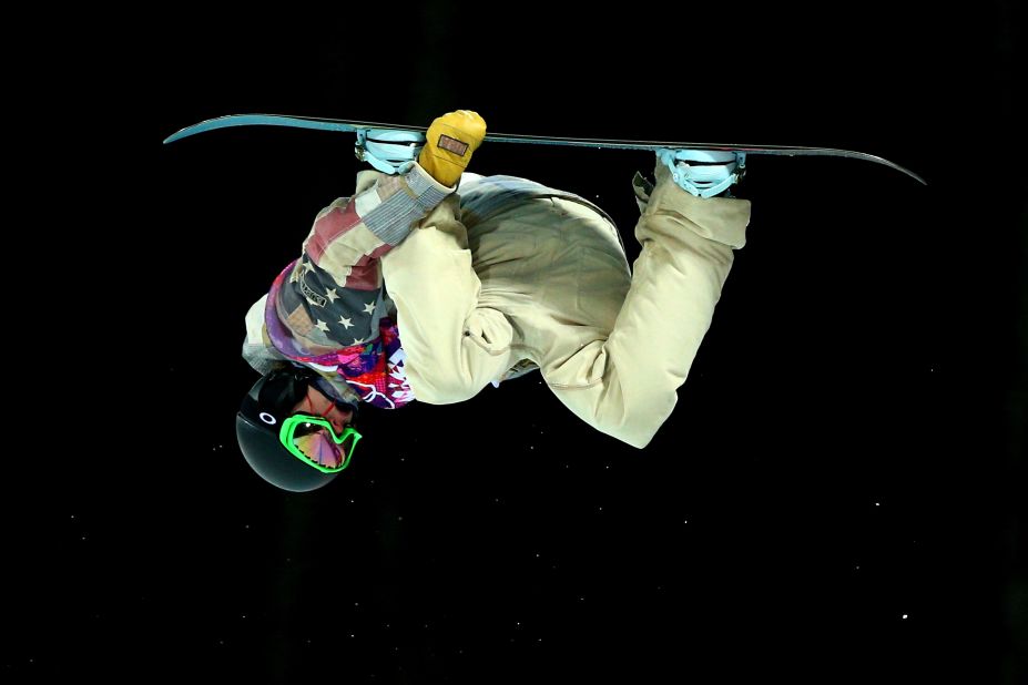 "Most of the time when you're going as big as you can and doing the hardest tricks you can, you're pretty scared," admits Taylor Gold -- seen mid-flip in the Snowboard men's halfpipe semifinal at the Sochi 2014 Winter Olympics.