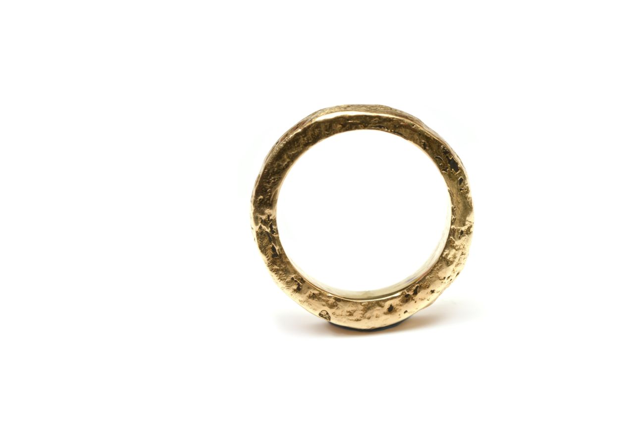 "Our culture is ushering in a new era where the dualism of traditional gender roles is eroding. The continuum of masculinity/femininity that we are embracing moving forwards is reflected in this piece. Its shape and form are both rugged and delicate, embodying the qualities of the modern man." -- Himo Martin, Founder of <a href="http://www.pearlsbeforeswine.ca/" target="_blank" target="_blank">Pearls Before Swine</a>