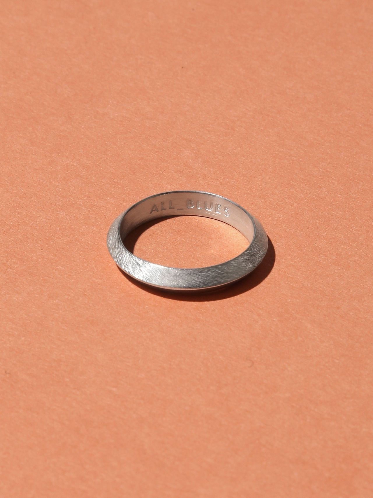 "Engagement is one of the most personal phenomenons in life, and the engagement ring is a symbol of that. The Pyramid ring is a very reduced design but with a more personal touch. It has a triangular shape with one brushed side, and one polished, available in 925 sterling silver and 18-carat white, rose and yellow gold with custom engraving as an option." -- Fredrik Nathorst and Jacob Skragge, Founders of <a href="http://allblues.se/" target="_blank" target="_blank">ALL_BLUES</a>
