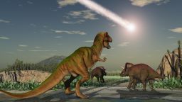 dinosaurs asteroid - STOCK