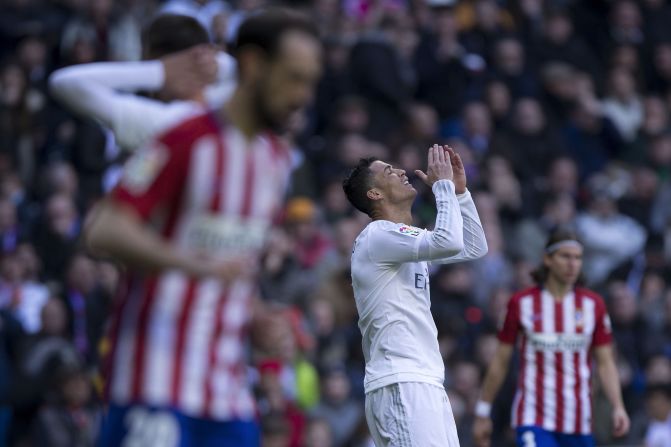 It was a frustrating day for Real Madrid striker Cristiano Ronaldo who was kept at bay by a stern Atletico defense.
