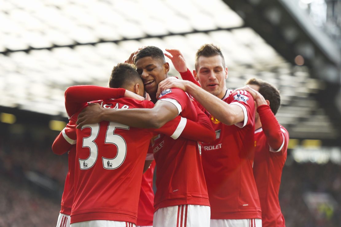 Rashford took the plaudits of teammates after scoring his second goal in quick succession against Arsenal.