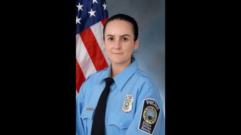 Ashley Guindon was sworn in as an officer on Friday.