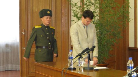 Otto Frederick Warmbier allegedly confessed to crimes against the DPRK in a press conference held on Monday morning February 29, 2016 in Pyongyang. It is not known if Warmbier was forced by the DPRK to speak, or whether he was coerced. 