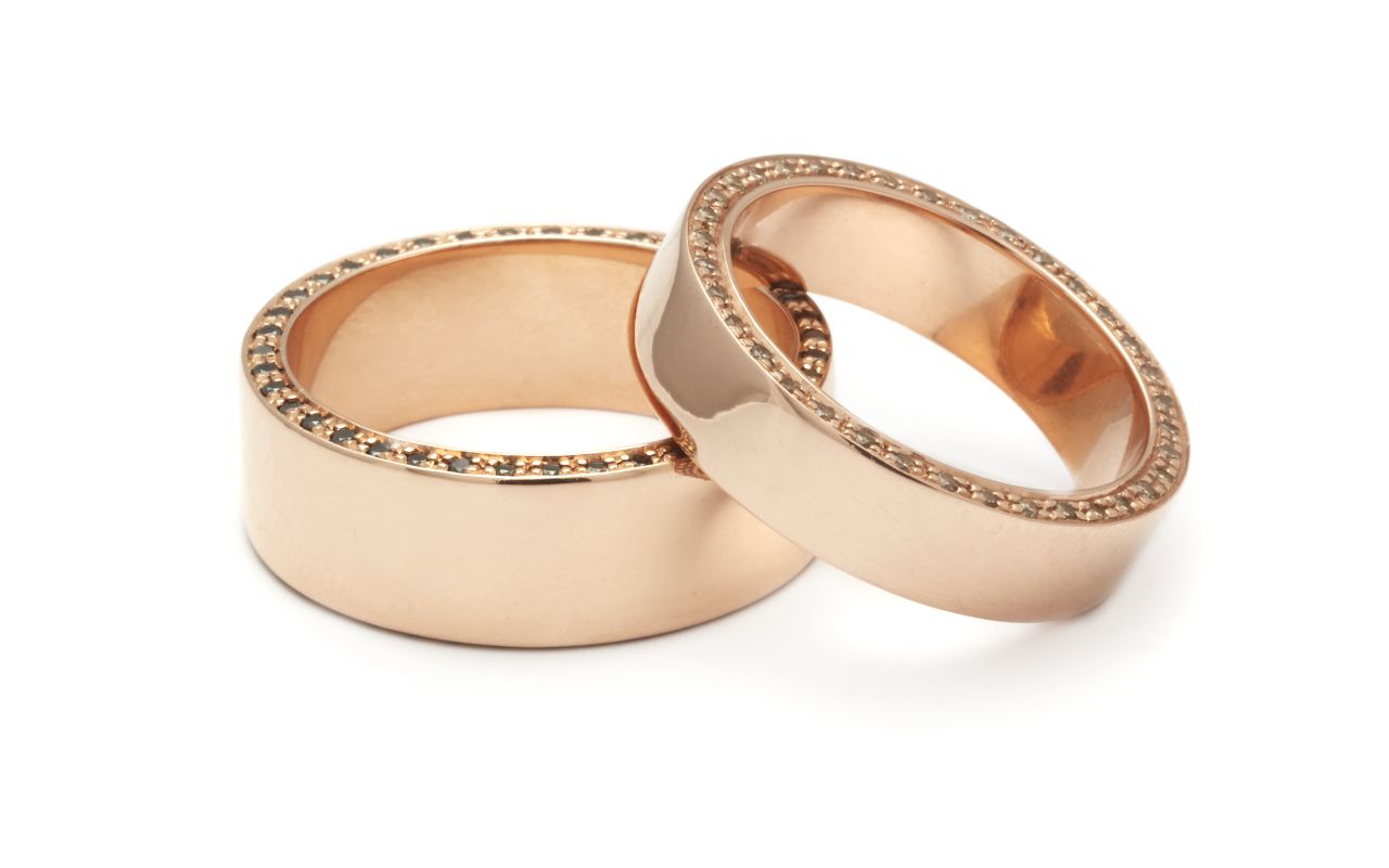 "The Virtue band is great for this proposal scenario - it's a classic commitment band with handset diamonds along with edge. We often customize these with engraved names or messages on the inside." -- <a href="http://www.annasheffield.com/" target="_blank" target="_blank">Anna Sheffield</a>, Designer