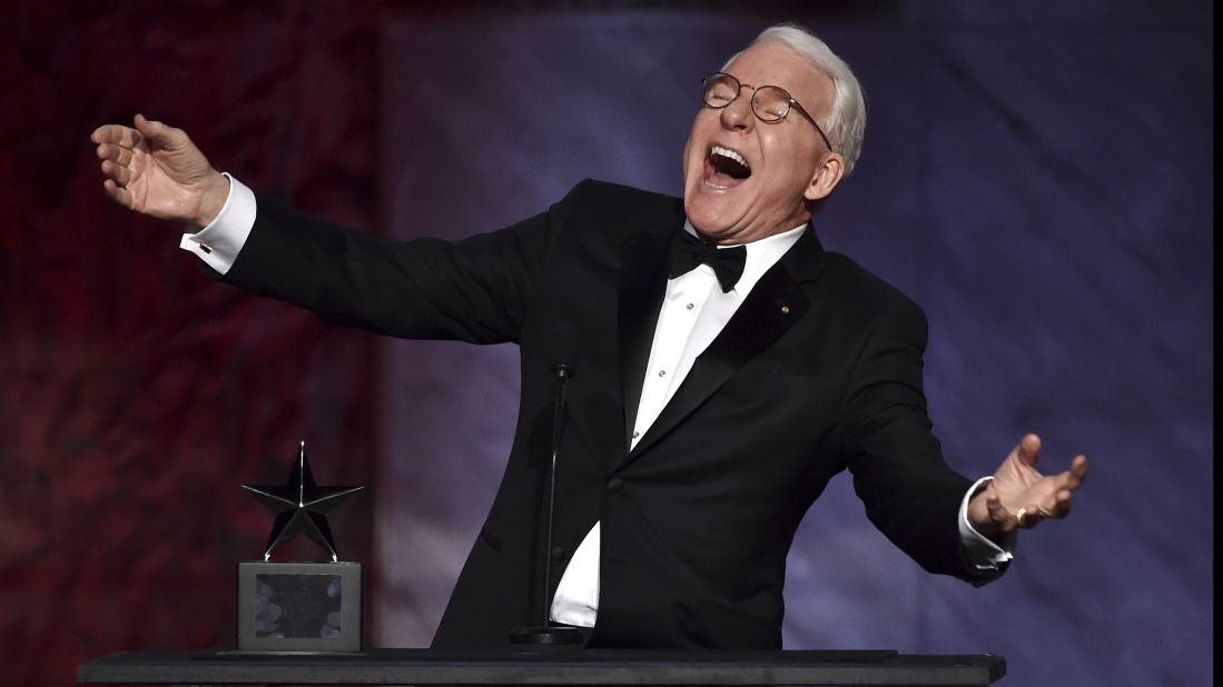 Comedian Steve Martin, 70, was known for his graying hair during the early days of his TV and film career and it has been that way ever since. 