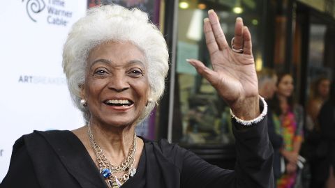 Nichelle Nichols portrayed Lt. Uhura in the original "Star Trek" TV series and films. Now 83, she's keeping her silver-gray hair in recent roles.