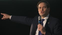 Republican presidential candidate Senator Marco Rubio (R-FL) speaks at a rally on the campus of the University of Central Arkansas on February 29, 2016 in Conway, Arkansas, the day before the "Super Tuesday" primaries.