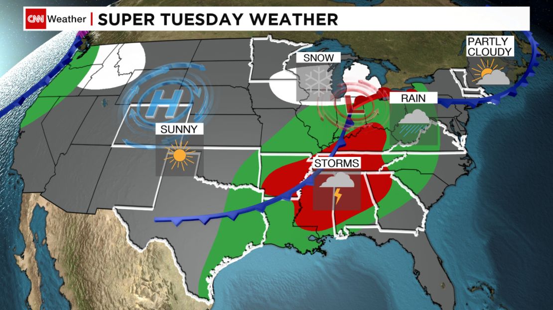 Most Super Tuesday states spared severe weather CNN