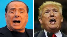 Former Italian Prime Minister Silvio Berlusconi and GOP frontrunner Donald Trump