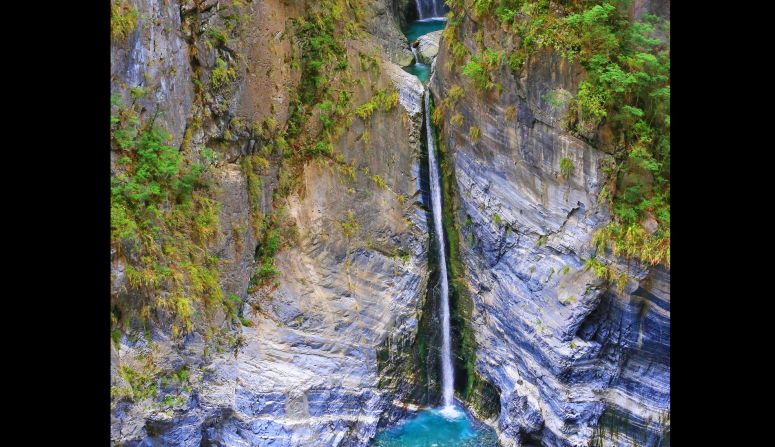 Taroko Gorge trails take visitors to beautiful waterfalls and deep blue pools -- great for a dip after a long hike.