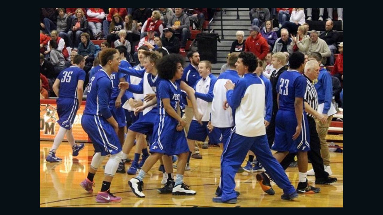 Perry High School wins against Dallas Center-Grimes High School in Dallas center Iowa.