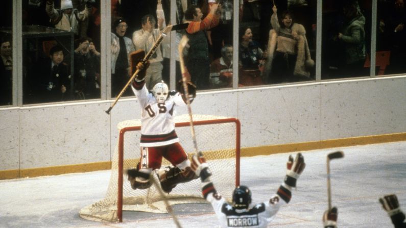 <strong>'Miracle on Ice':</strong> On February 22, 1980, a U.S. hockey team made up of <a href="index.php?page=&url=http%3A%2F%2Fespn.go.com%2Fclassic%2Fs%2Fmiracle_ice_1980.html" target="_blank" target="_blank">college players and amateurs</a> defeated the perennially favored Soviet Union in the semifinals of the Winter Olympics. Sports Illustrated recognized it as the <a href="index.php?page=&url=http%3A%2F%2Folympics.usahockey.com%2Fpage%2Fshow%2F1093459-1980-olympic-winter-games" target="_blank" target="_blank">No. 1 sports moment</a> of the 20th century. The Americans went on to win the gold in front of a home crowd in Lake Placid, New York.