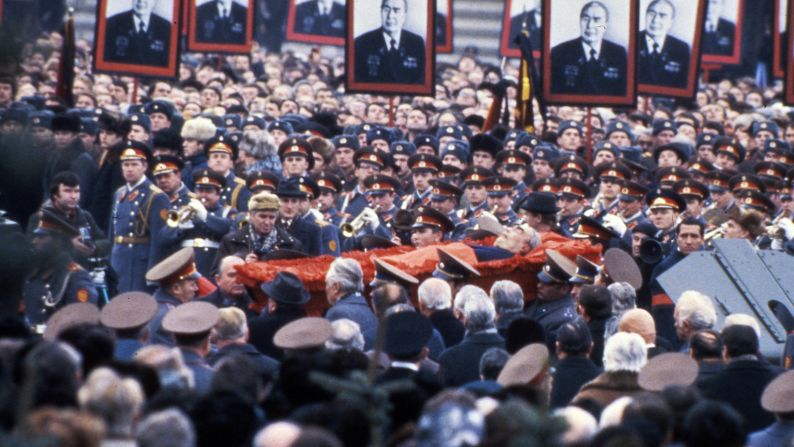<strong>End of a Russian era:</strong> When President Leonid Brezhnev, who led the Soviet Union for 18 years, died on November 10, 1982, it <a href="index.php?page=&url=http%3A%2F%2Fwww.theatlantic.com%2Finternational%2Farchive%2F2012%2F11%2Fthe-death-of-leonid-brezhnev-and-the-long-battle-for-russias-future%2F264985%2F" target="_blank" target="_blank">closed a chapter </a>of old-guard Communist Party leadership and made way for a new regime that wanted reform.