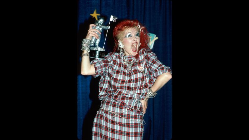 <strong>Not your mom's awards show:</strong> The first MTV Music Awards, featuring Madonna's wedding gown-clad performance of "Like a Virgin," took place on September 14, 1984. Michael Jackson and Herbie Hancock both took home several awards, and Cyndi Lauper, pictured, won <a href="index.php?page=&url=http%3A%2F%2Fwww.mtv.com%2Fontv%2Fvma%2F1984%2F" target="_blank" target="_blank">"Best Female Video"</a> for her song "Girls Just Want to Have Fun." 