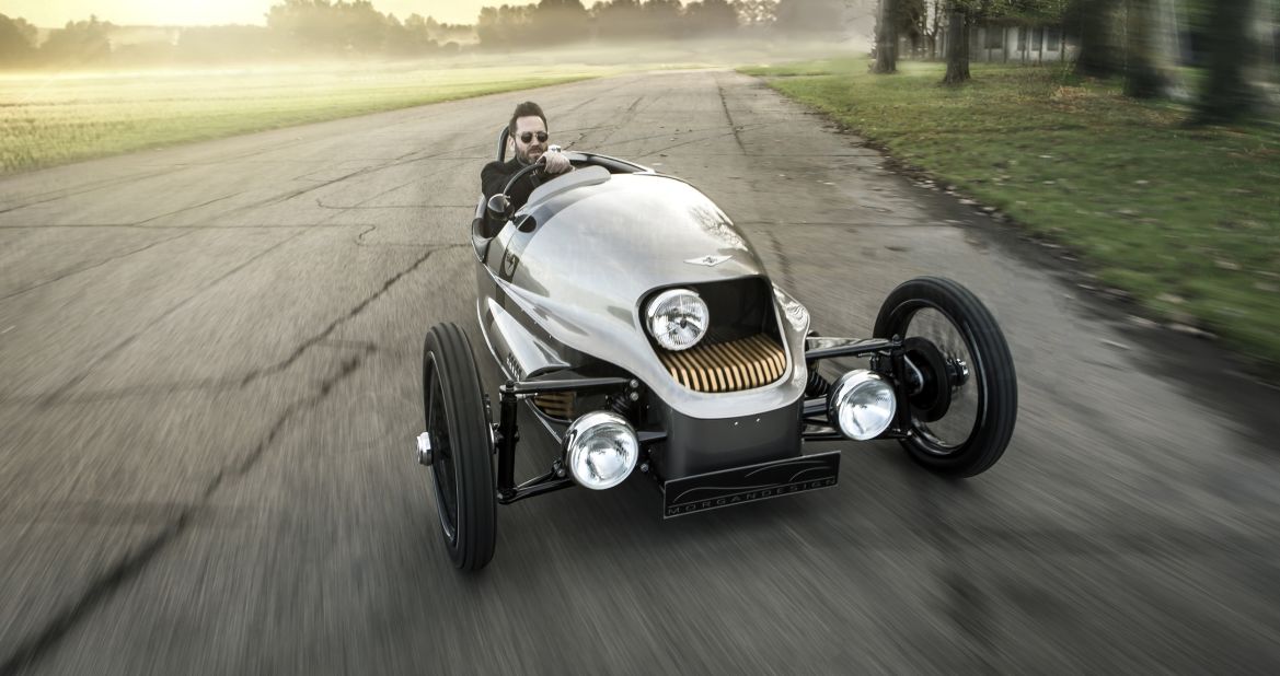 Only Morgan could get away with an electric three-wheeler with more than a hint of a cyclops about it. 
