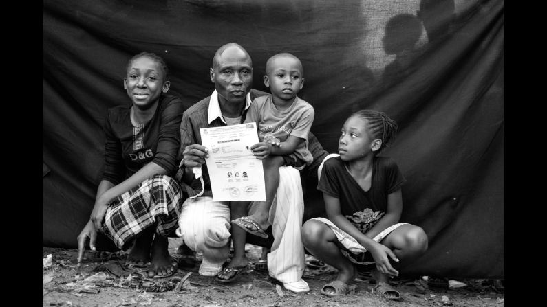 Sebastio, 55, was once a soldier, but fled Angola when he discovered a threat against his life. If he were forced to flee once more, a "Billet de Composition Familiale" would be the one item Sebastio would take, a document proving he is a refugee and that his children are Angolan.