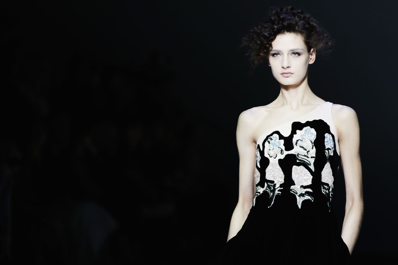 The collection featured luxurious velvet and heavy embroidery. 