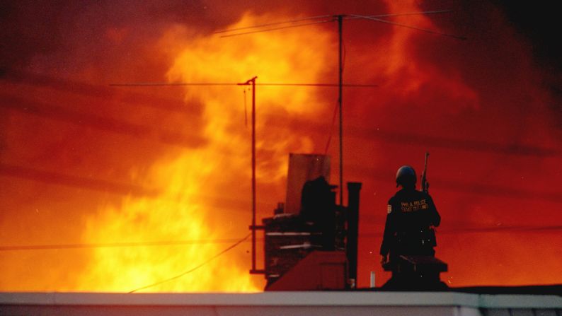 <strong>MOVE bombing:</strong> During an armed standoff at the home of black-power group MOVE on May 13, 1985, Philadelphia police dropped a <a href="http://www.cnn.com/2015/05/13/opinions/love-move-bombing-anniversary/" target="_blank">bag of C-4 explosives</a> on the roof of a house. The resulting fire led to the <a href="http://www.npr.org/sections/codeswitch/2015/05/18/407665820/why-did-we-forget-the-move-bombing" target="_blank" target="_blank">deaths of 11 people,</a> including five children.