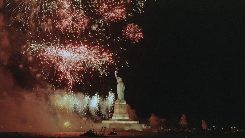 <strong>Lady Liberty: </strong>Among historic milestones observed by the United States in the 1980s, few generated as much fanfare as the 100th anniversary of the <a href="index.php?page=&url=http%3A%2F%2Fwww.cnn.com%2F2013%2F07%2F03%2Fus%2Fstatue-of-liberty-fast-facts%2Findex.html">Statue of Liberty's</a> arrival from France. The statue, a beacon for generations of immigrants since 1886, was meant to commemorate 100 years of Franco-American friendship as well as the centennial of America's independence from England.