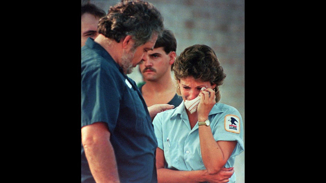 <strong>'Going postal':</strong> On August 20, 1986, an Oklahoma mailman opened fire on his co-workers, killing 14 before turning the gun on himself. The part-time postal worker was facing the possibility he might be fired from his Edmond, Oklahoma, post office. The incident came to be seen as one of the first -- and the deadliest -- in a series of post-office shooting rampages. It lead to the expression "going postal" to describe someone arbitrarily opening fire on a group of people.