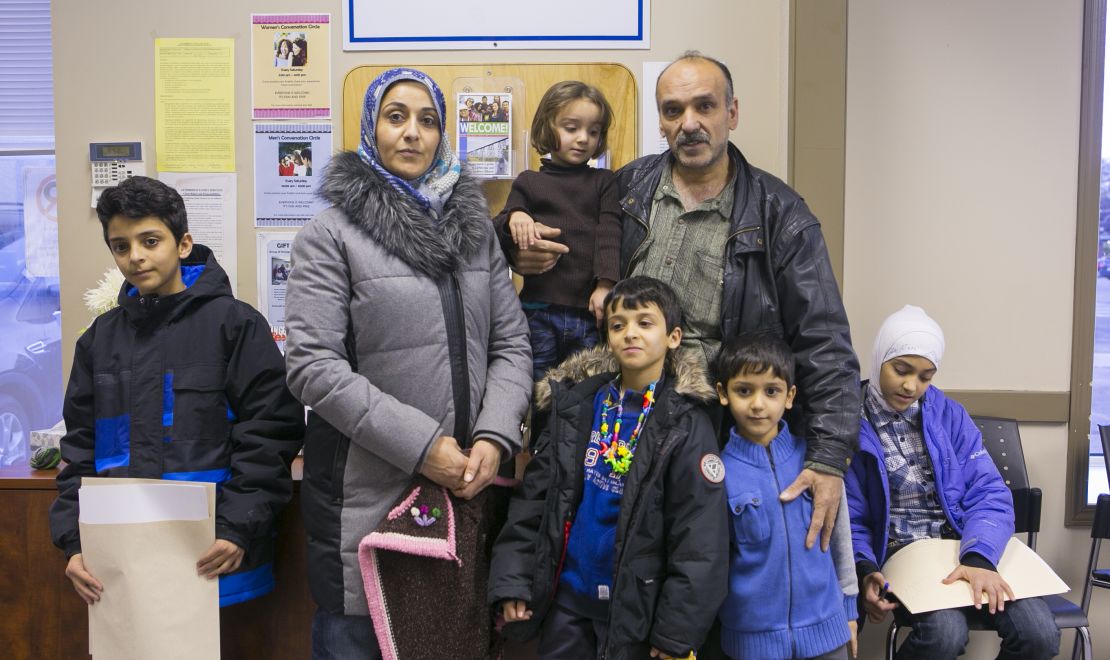 A newly arrived Syrian family finds help at Lethbridge Immigrant Services.