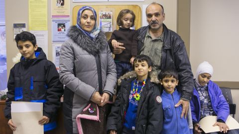 A newly arrived Syrian family finds help at Lethbridge Immigrant Services.
