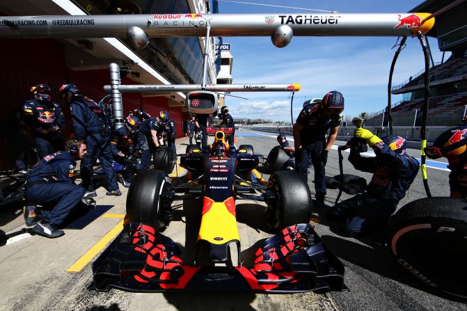 The assembled Red Bull Racing team demonstrate it's about so much more than just the driver. 