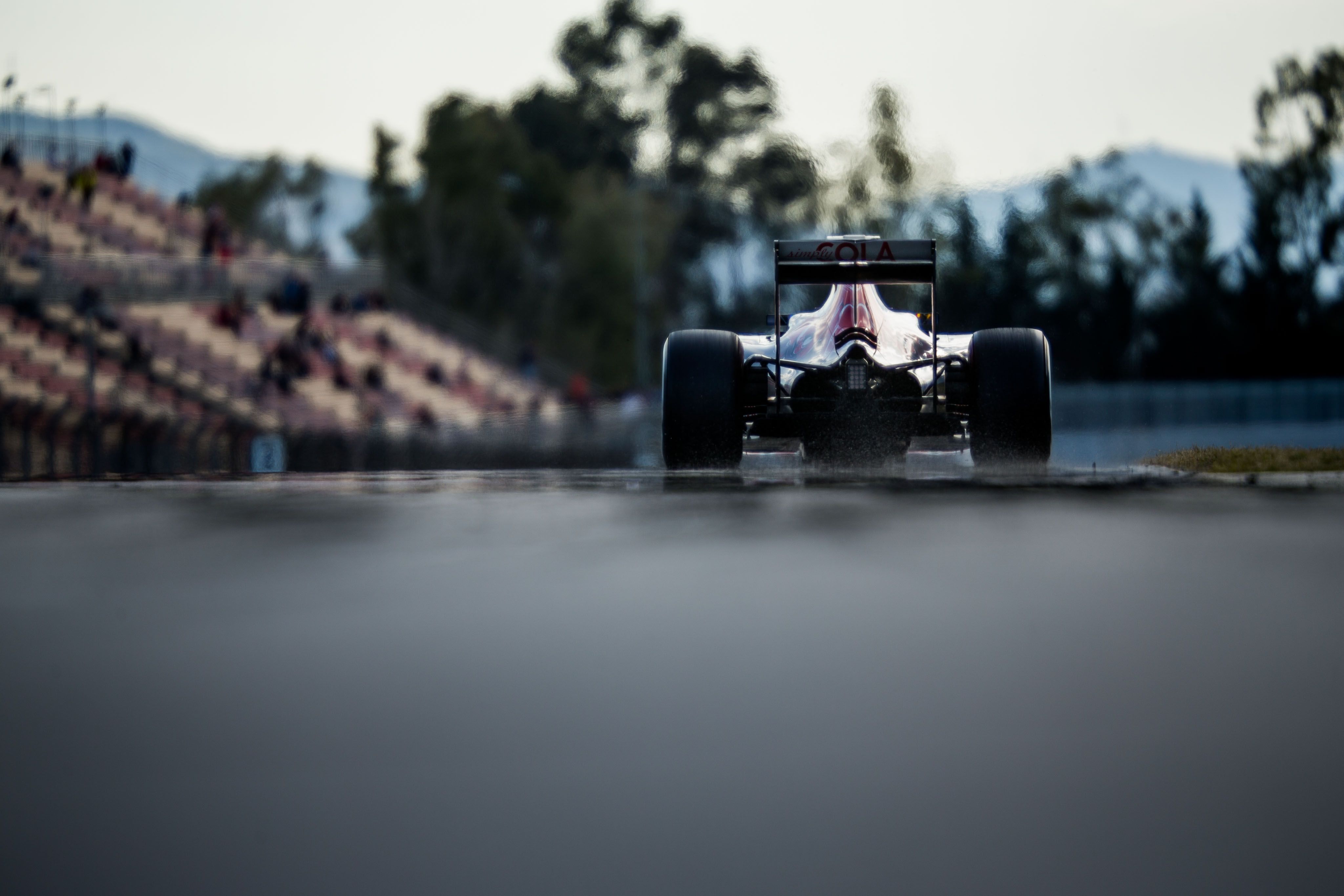 Toro Rosso's Carlos Sainz speeds away during day two of testing this week. 