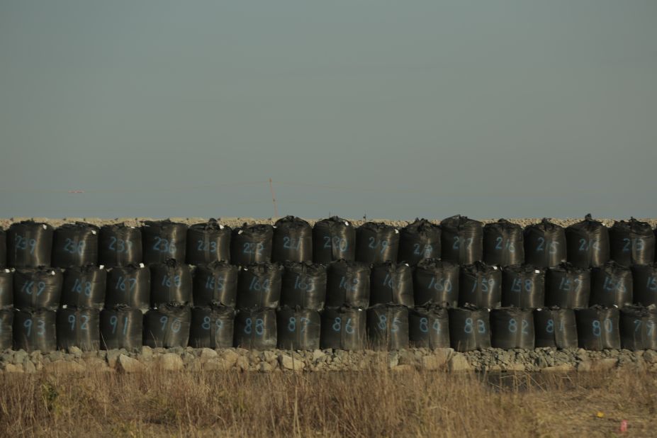 One of hundreds of temporary storage sites for contaminated material. 