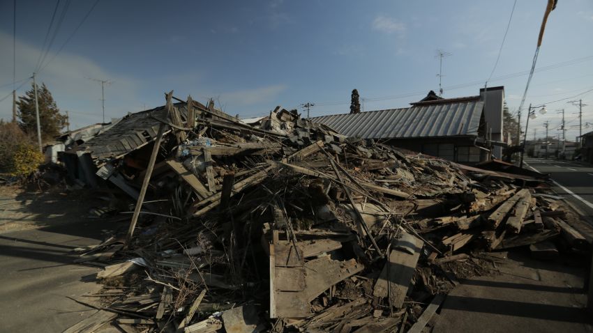 A house destroyed by the 2011 earthquake.