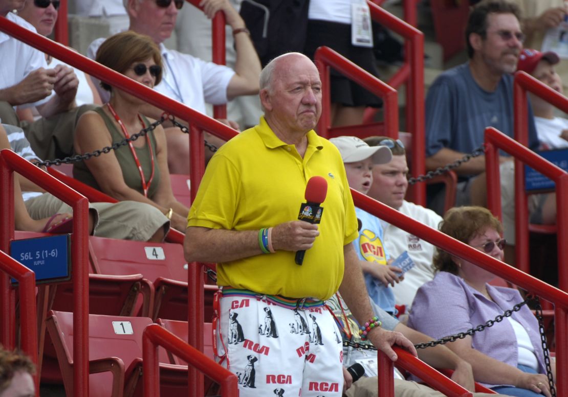 Bud Collins covered tennis for the Boston Globe and NBC for more than three decades.