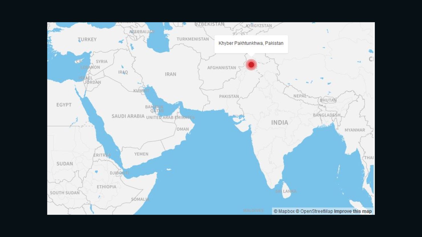 Pakistan suicide attack map