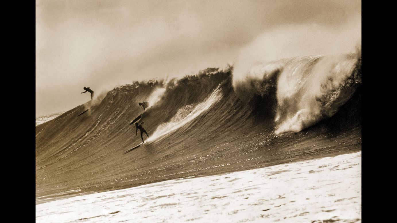 Surfers in Makaha, Hawaii, circa 1939. Heimann's photo book focuses on surfing culture since 1778, taking viewers into the depths of the sport's rich and complex history.
