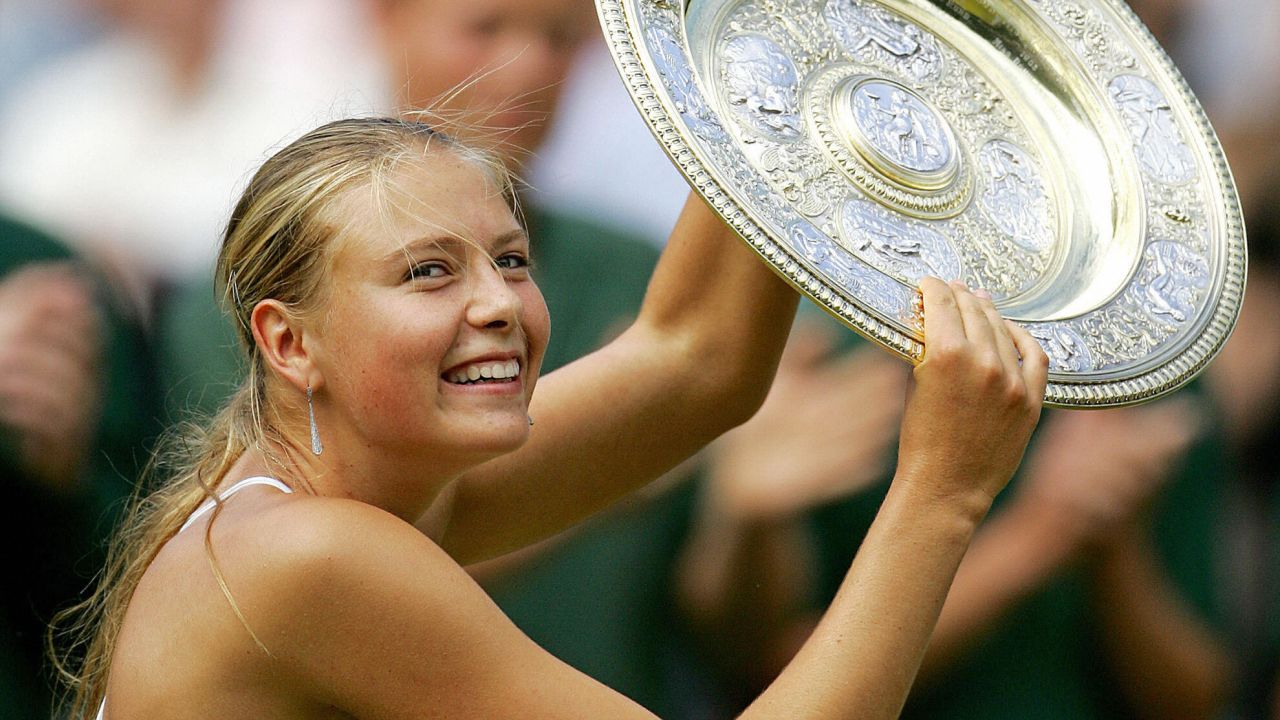 Sharapova became a global star virtually overnight after beating Serena Williams in the 2004 Wimbledon finals. 