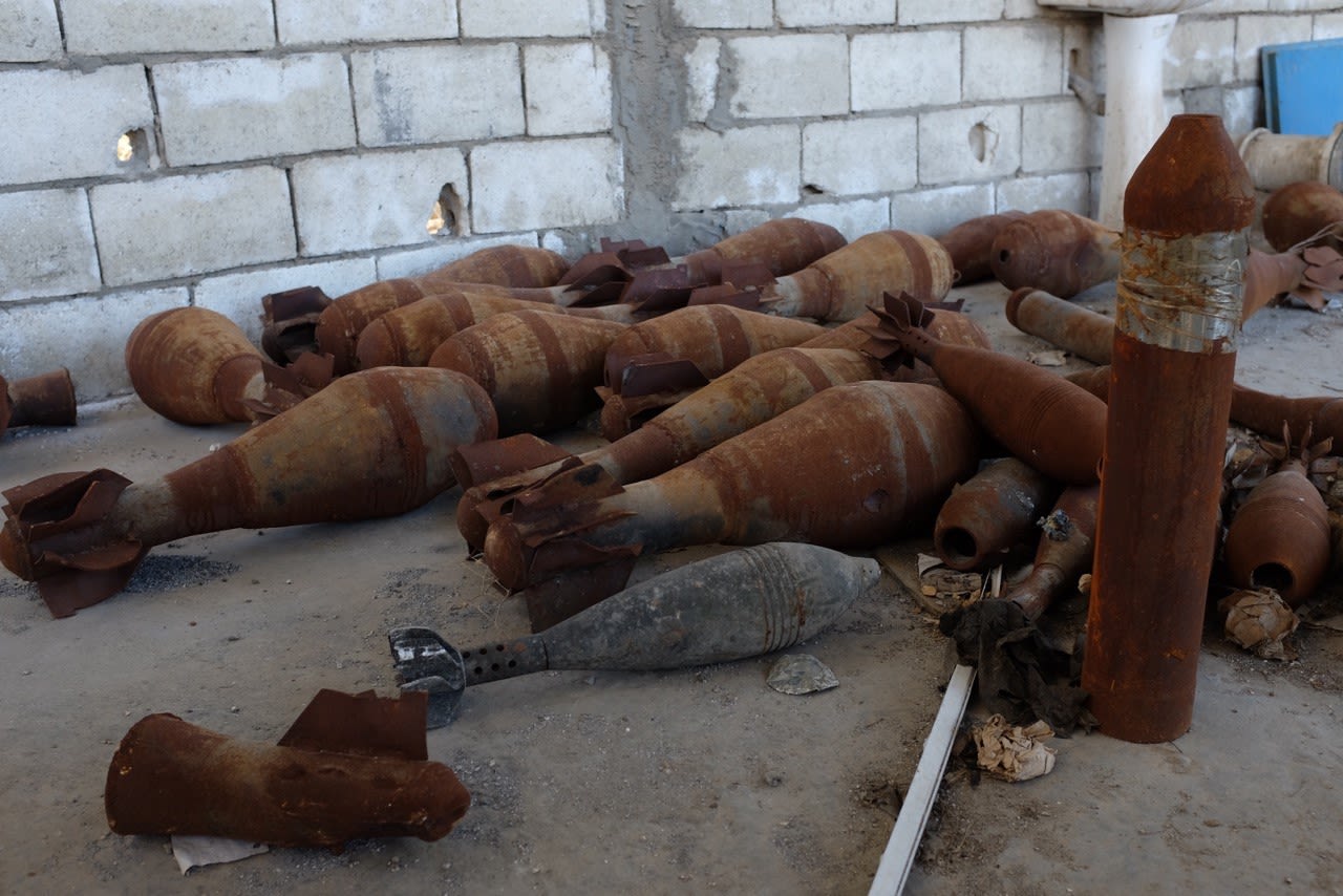 Oil is not the only product of al Hawl. Here a bomb factory lies abandoned after ISIS fighters fled the town.