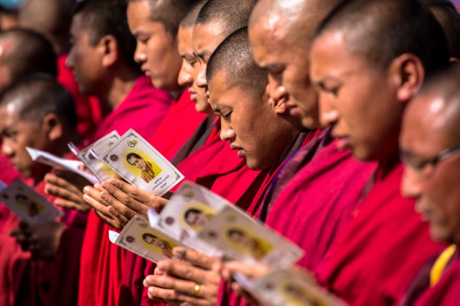 Monks sing a celebratory song at K4's celebration. Bhutan is one of the only countries to place humility and compassion at the center of its constitution.