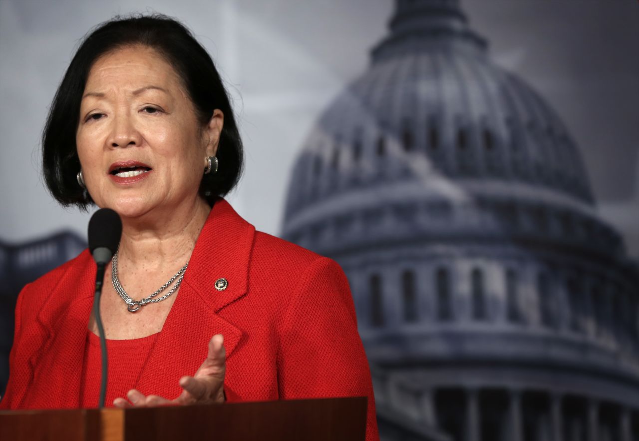 U.S. Sen. Mazie Hirono, a Democrat from Hawaii, is the first woman of color to serve in both chambers of Congress. Hirono was elected to the House in 2007 and to the Senate in 2012.