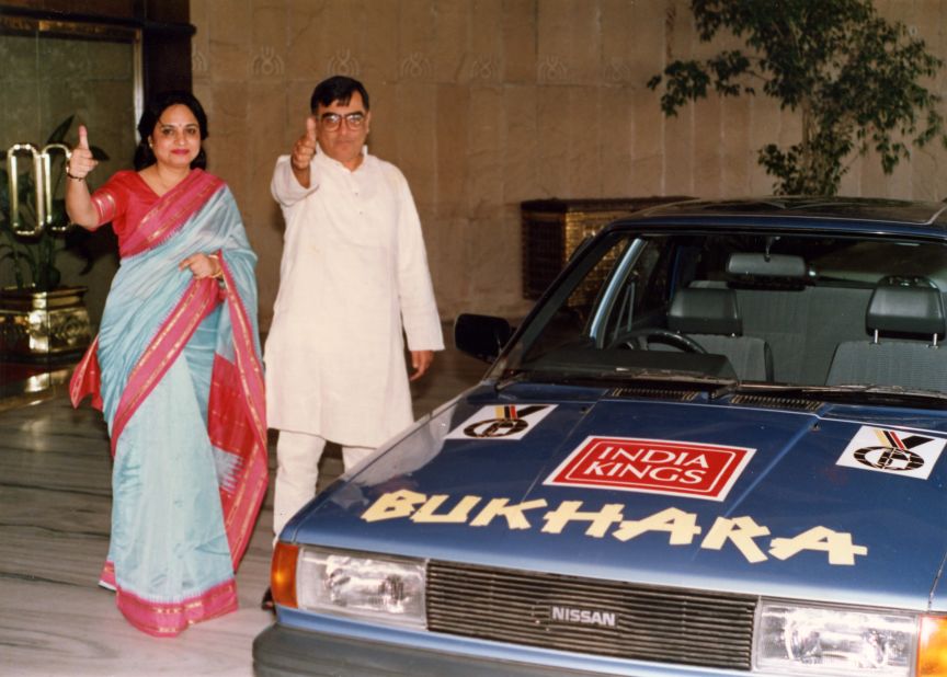 In 1989, husband and wife Saloo and Neena Choudhury traveled over six continents by car in 69 days, 19 hours and 15 minutes. The couple drove a 1989 Hindustan "Contessa Classic," starting and finishing in Delhi, India.