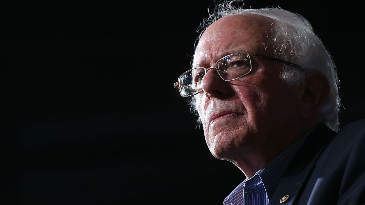 ESSEX JUNCTION, VT - MARCH 01:  Democratic presidential candidate, Sen. Bernie Sanders (D-VT) speaks to supporters after winning the Vermont primary on Super Tuesday on March 1, 2016 in Essex Junction, Vermont. Thirteen states and one territory are participating in today's Super Tuesday: Alabama, Alaska, Arkansas, Colorado, Georgia, Massachusetts, Minnesota, Oklahoma, Tennessee, Texas, Vermont, Virginia, Wyoming and American Samoa.  (Photo by Spencer Platt/Getty Images)