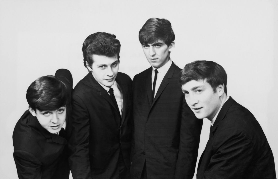 L-R: Paul McCartney, Pete Best, George Harrison, and John Lennon.