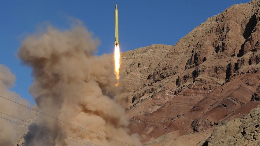 A Qadr ballistic missile is launched in northern Iran on March 9, 2016.