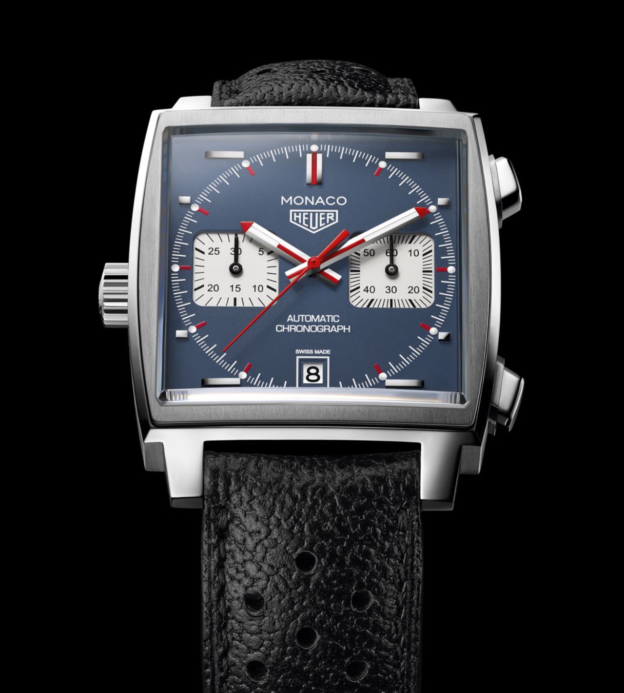 Originally produced in 1969, famously worn by Steve McQueen, Tag Heuer kickstarted a trend for re-issues when it brought the blue dial model back from the archives.
