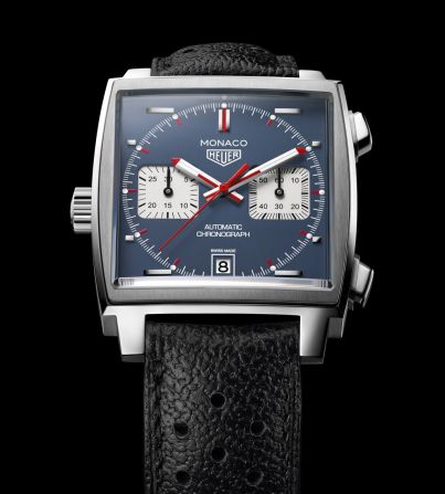 Originally produced in 1969, famously worn by Steve McQueen, Tag Heuer kickstarted a trend for re-issues when it brought the blue dial model back from the archives.