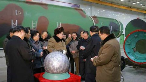 North Korea fires two short-range missiles 4 North Korean state media released photographs that it claims shows Kim Jong Un inspecting a miniaturized warhead. CNN cannot independently confirm the images.
