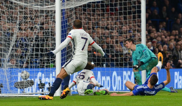 The French champion took the lead on the night through Adrien Rabiot with the young midfielder firing home at the far post after neat work by Ibrahimovic.